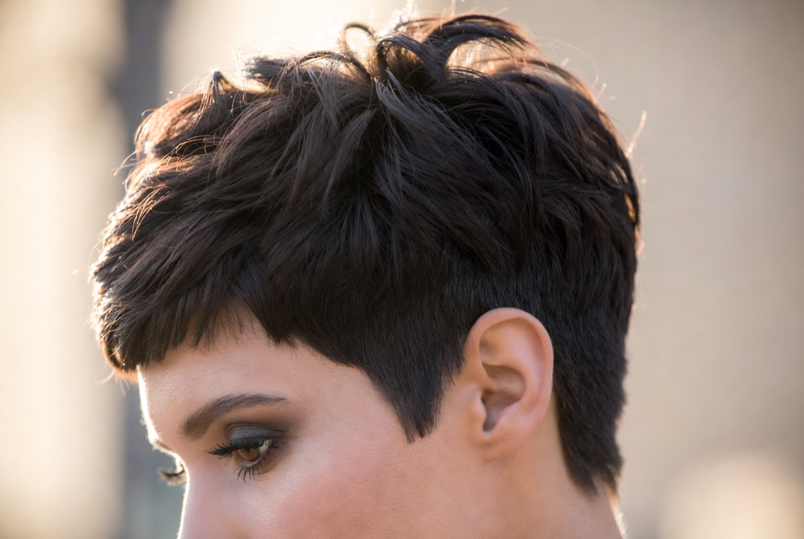 Stylish modern pixie cut